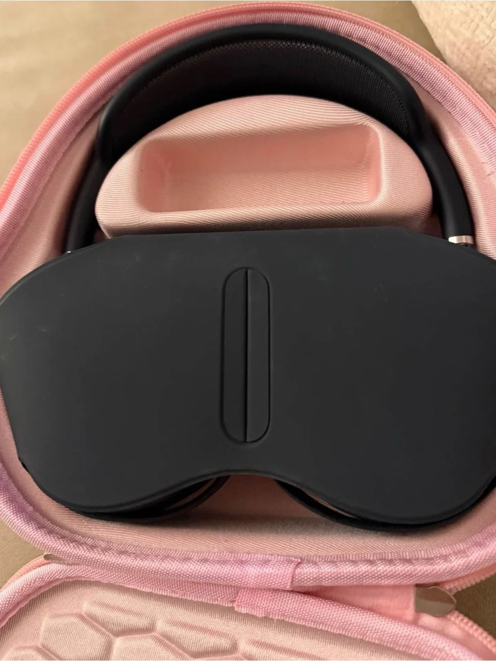 Apple Over-Ear Wireless Headphones - Black with Pink Case